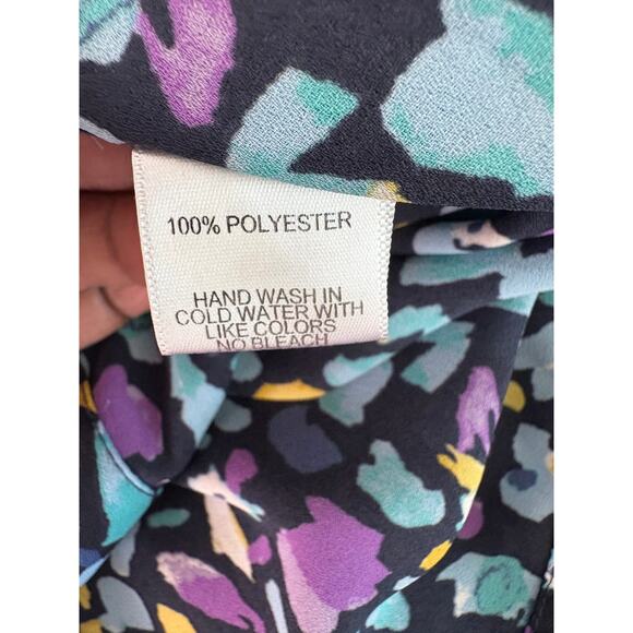 Gibson Women's Long Sleeve Shirt Blouse Sz Large Abstract Multicolor Workwear - Picture 5 of 9